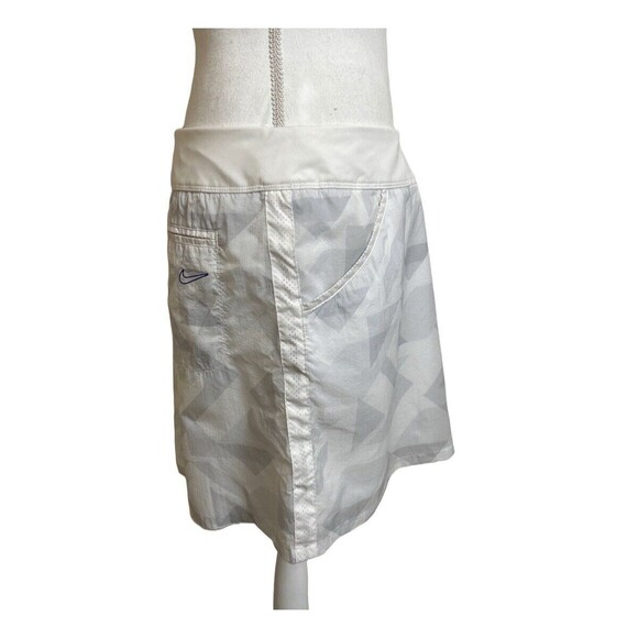 Nike Women's M Golf Tour Performance White & Gray Skirt Two Layer Mesh 456161 - Picture 4 of 7